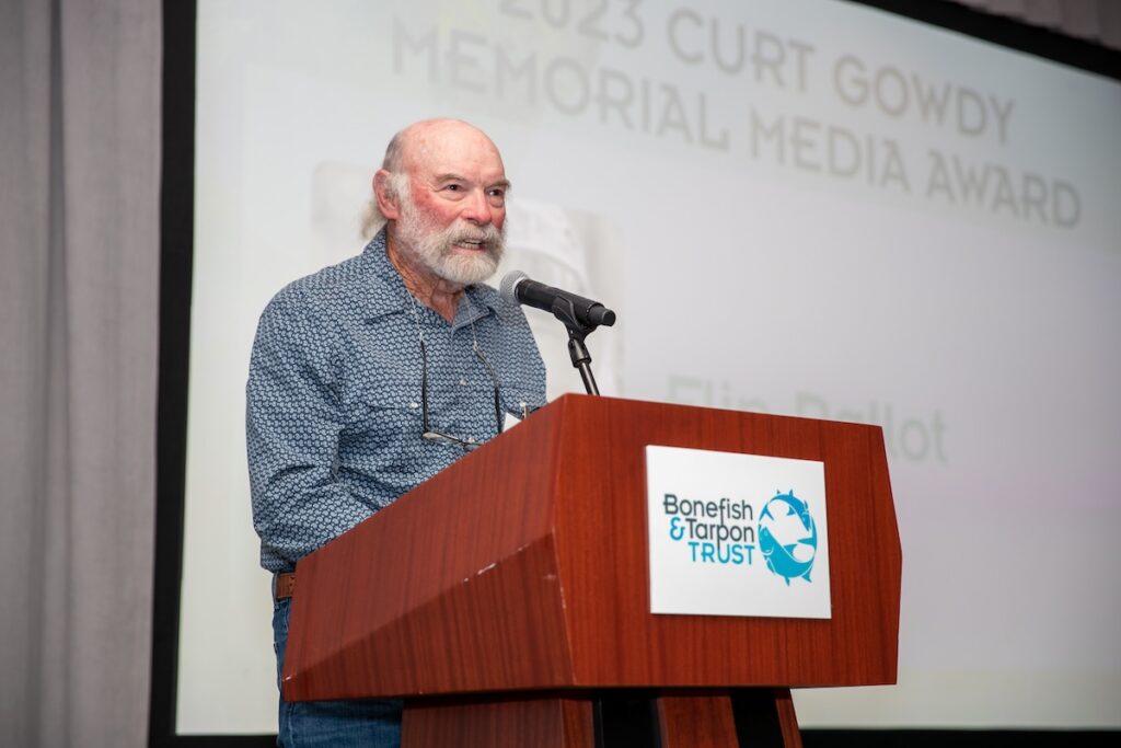 Flip Pallot received BTT's Curt Gowdy Memorial Media Award in 2023.
