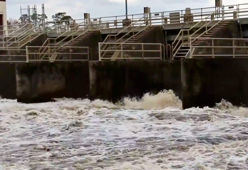 Nutrient-laden flows from Lake Okeechobee exacerbate red tides and toxic blue-green algae.